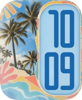 Paper Palms watch face preview image for Apple Watch