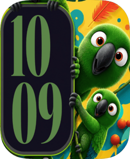 Parrot Peek watch face preview image for Apple Watch