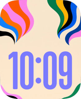 Pastel Flow watch face preview for Apple Watch