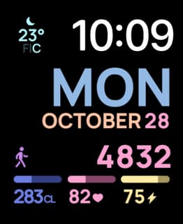 Pastel Pace Duo watch face preview for Apple Watch