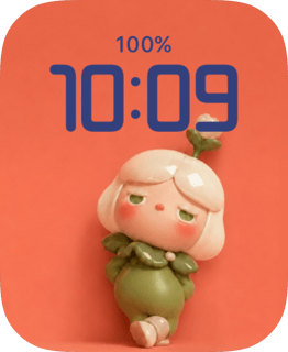 Peach Sprout watch face preview image for Apple Watch