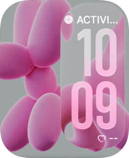 Pink Blossom watch face preview for Apple Watch