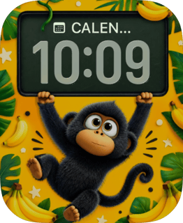 Playful Monkey Jungle watch face preview for Apple Watch