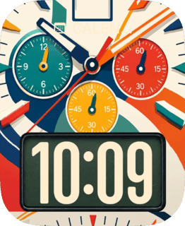 Pop Chrono watch face preview for Apple Watch