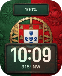 Portugal Flag watch face preview for Apple Watch