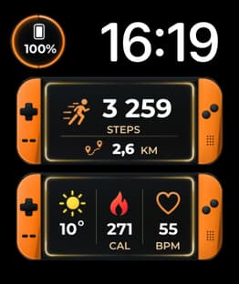 Press Start watch face preview image for Apple Watch