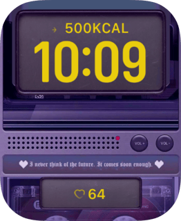 Purple Cassette Deck watch face preview for Apple Watch