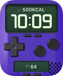 Purple Gamepad watch face preview for Apple Watch