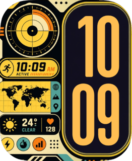 Rally Timer watch face preview for Apple Watch