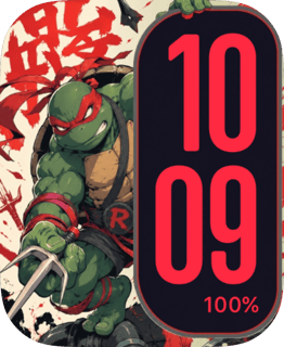 Raphael Turtle Strike watch face preview for Apple Watch