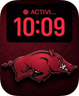 Razorbacks watch face preview for Apple Watch