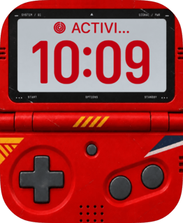 Red Clamshell watch face preview image for Apple Watch