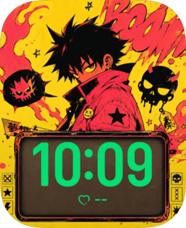 Red Flame Hero watch face preview for Apple Watch
