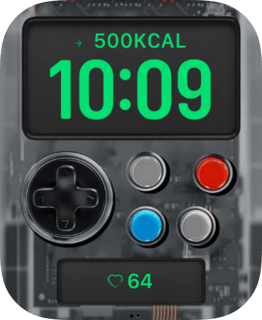 Retro Controller watch face preview for Apple Watch