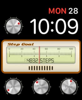 Retro Gauge Panel watch face preview for Apple Watch