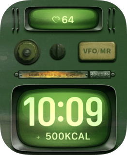 Retro Radio Glow watch face preview for Apple Watch