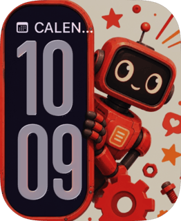 Retro Robot Hearts watch face preview for Apple Watch