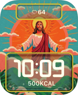 Risen Jesus watch face preview for Apple Watch