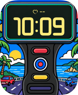 Seaside Drive watch face preview image for Apple Watch