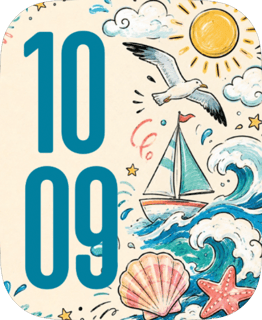 Seaside Sketch watch face preview for Apple Watch