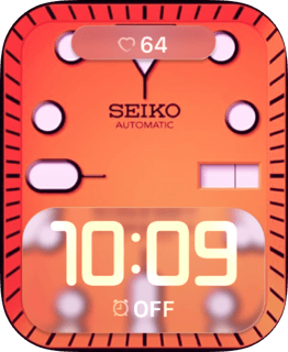 Seiko Coral Glow watch face preview for Apple Watch