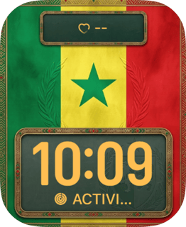 Senegal Flag watch face preview for Apple Watch