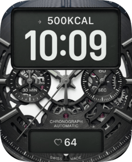 Shadow Skeleton watch face preview for Apple Watch