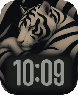 Silent Tiger watch face preview image for Apple Watch