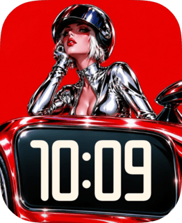 Silver Pin-Up watch face preview image for Apple Watch