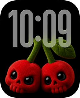 Skull Cherries watch face preview image for Apple Watch