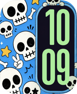 Skull Party watch face preview for Apple Watch