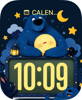 Sleepy Moon Bear watch face preview for Apple Watch