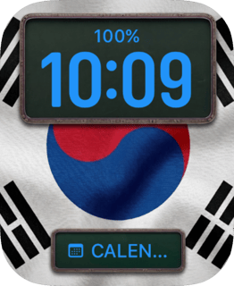 South Korea Flag watch face preview for Apple Watch
