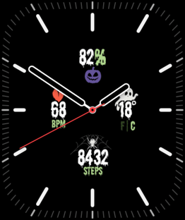 Spooked watch face preview image for Apple Watch