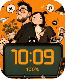 Spooky Couple watch face preview for Apple Watch