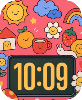 Sticker Meadow watch face preview for Apple Watch