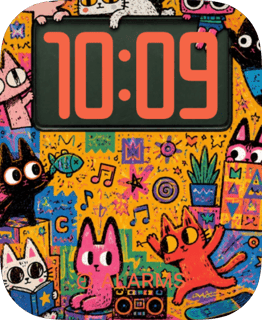 Street Pop Cats watch face preview for Apple Watch