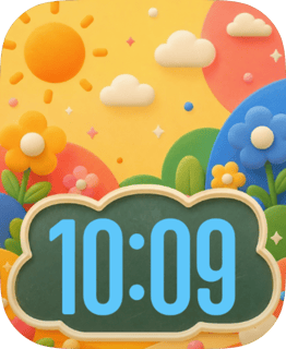 Sunshine Garden watch face preview for Apple Watch