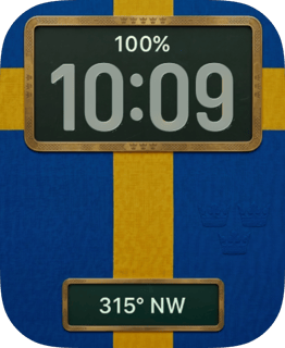 Sweden Flag watch face preview for Apple Watch