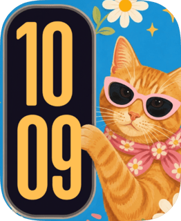 Tabby Shades watch face preview for Apple Watch