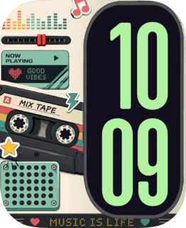 Tape Stack watch face preview for Apple Watch