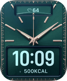 Teal Elegance watch face preview for Apple Watch