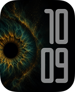 Teal Iris watch face preview for Apple Watch