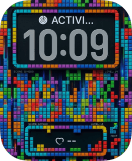 Tetris Matrix Mode watch face preview for Apple Watch
