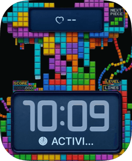 Tetris Next Piece watch face preview for Apple Watch