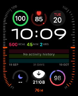 The Long View watch face preview image for Apple Watch