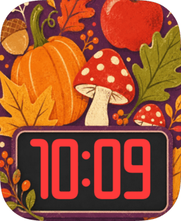 Toadstool Harvest Apple Watch face - Nature