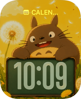 Totoro Yellow Smile watch face preview for Apple Watch