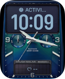 Touch Solar Blue watch face preview for Apple Watch