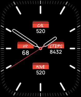 Trackside watch face preview image for Apple Watch